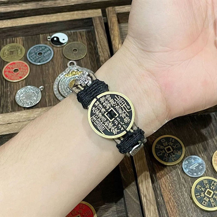 Bracelet de montre en cuir avec Buddha Stones et fantômes de la montagne Pixiu  - image 9