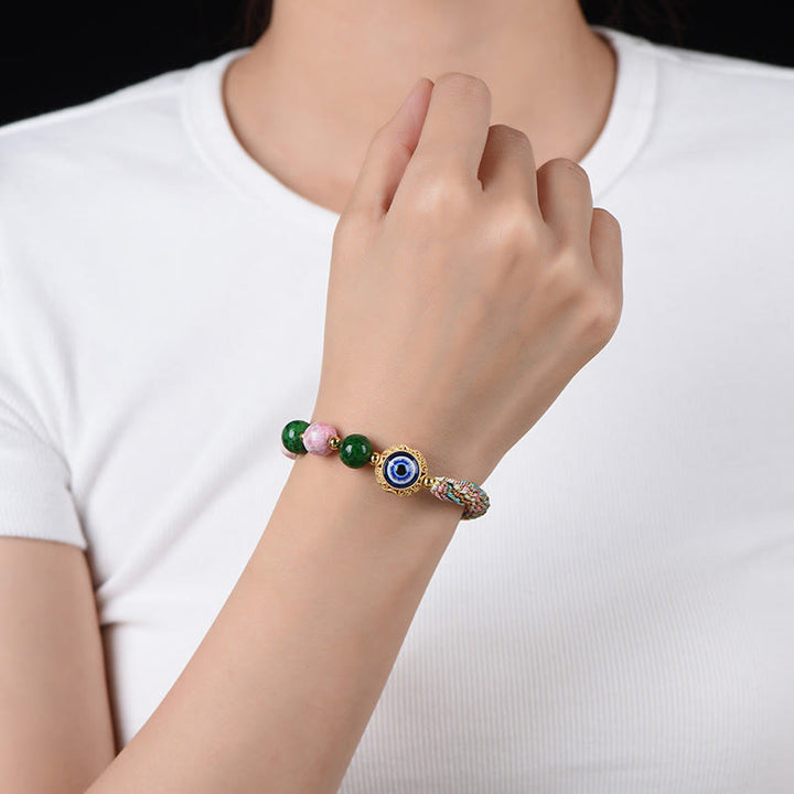 Bracelet en fil de Buddha Stones tibétain mauvais œil renard à neuf queues Thangka éloigne les mauvais esprits - image 4