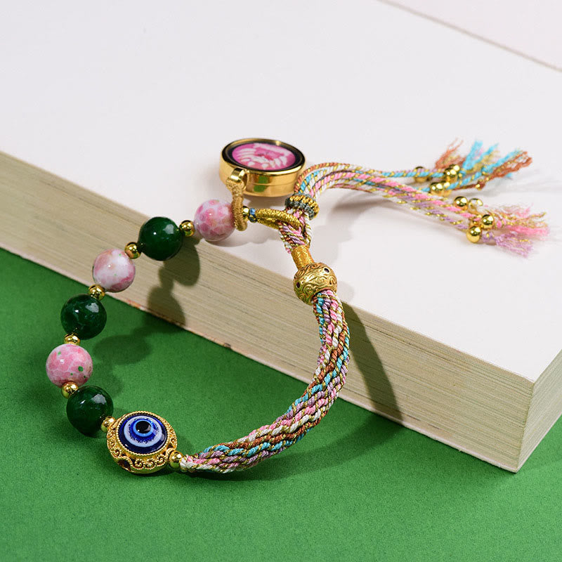 Bracelet en fil de Buddha Stones tibétain mauvais œil renard à neuf queues Thangka éloigne les mauvais esprits - image 8