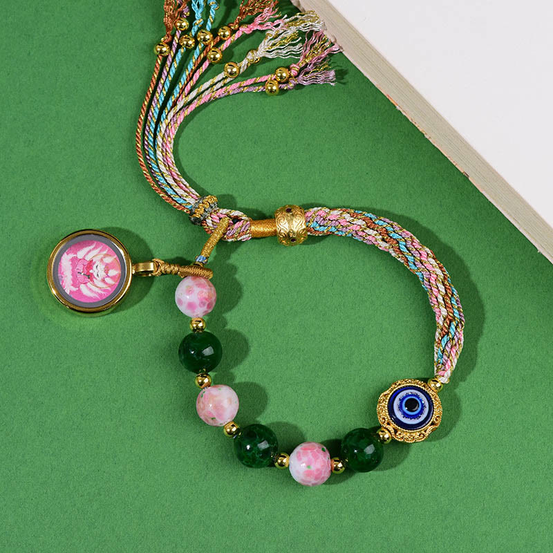 Bracelet en fil de Buddha Stones tibétain mauvais œil renard à neuf queues Thangka éloigne les mauvais esprits - image 1