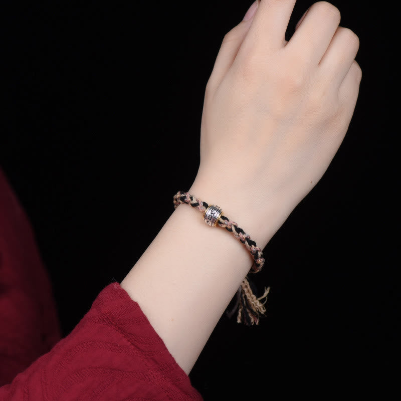 Bracelet en corde sculptée Zakiram Buddha Stones tibétaines Om Mani Padme Hum - image 6
