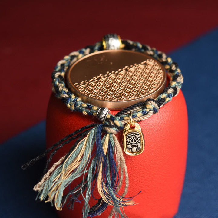 Bracelet en corde sculptée Zakiram Buddha Stones tibétaines Om Mani Padme Hum - image 1