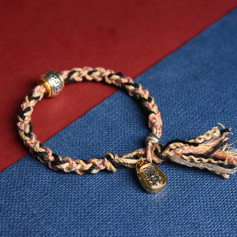 Bracelet en corde sculptée Zakiram Buddha Stones tibétaines Om Mani Padme Hum - image 5