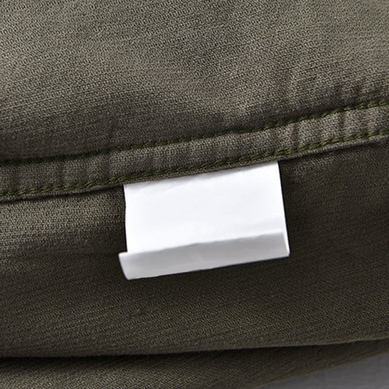 Veste à manches longues pour homme en velours côtelé de coton boutonnée et unie Buddha Stones - image 21