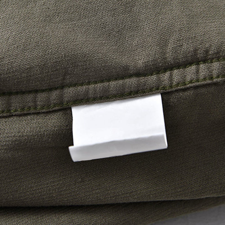 Veste à manches longues pour homme en velours côtelé de coton boutonnée et unie Buddha Stones - image 21
