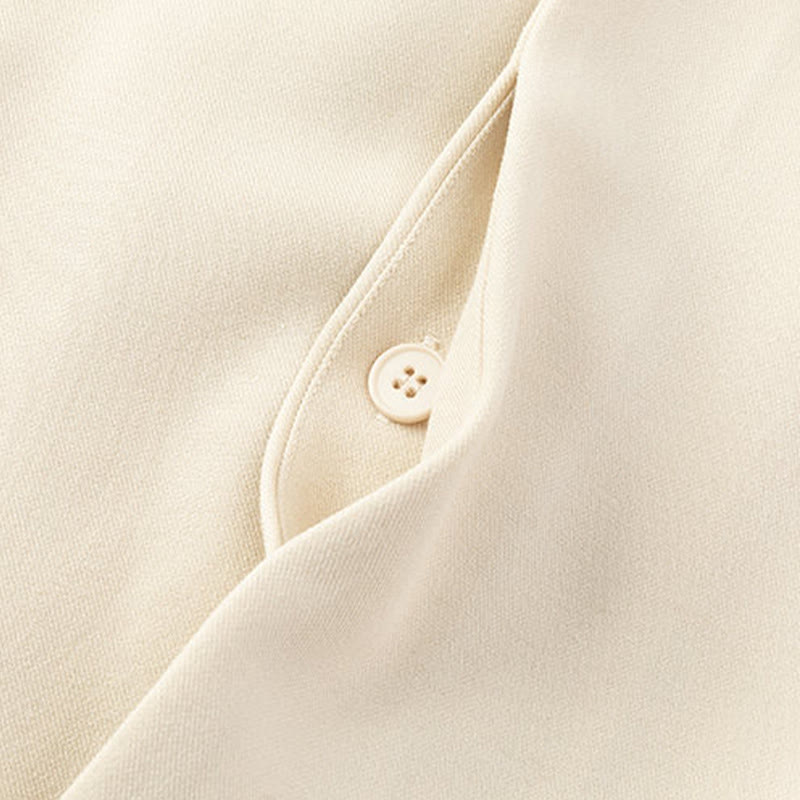 Chemises pour hommes à manches longues et demi-boutons cachés, motif Buddha Stones , couleur unie - image 4