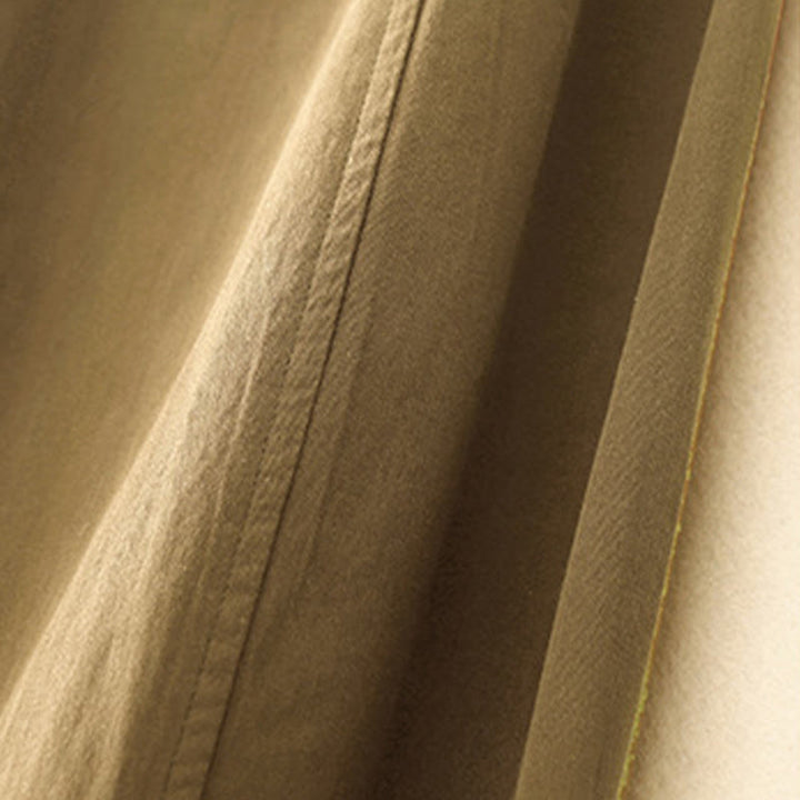 Pantalon sarouel en coton uni Buddha Stones pour femme, longueur 7-8, avec poches - image 1