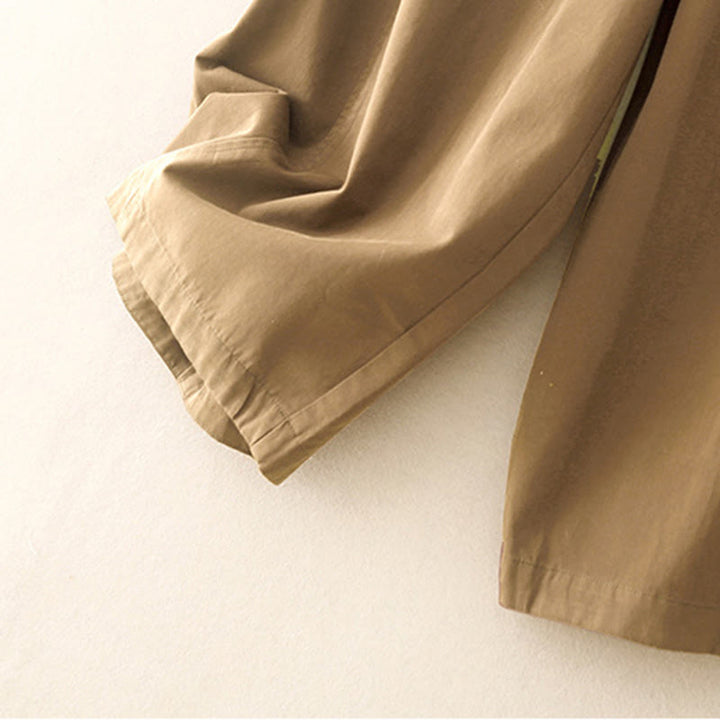 Pantalon sarouel en coton uni Buddha Stones pour femme, longueur 7-8, avec poches - image 3