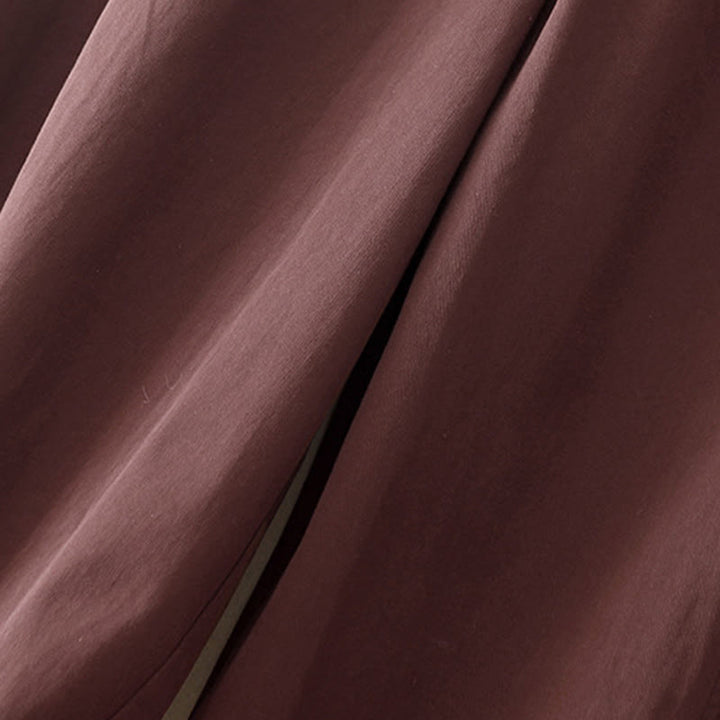 Pantalon sarouel en coton uni Buddha Stones pour femme, longueur 7-8, avec poches - image 7