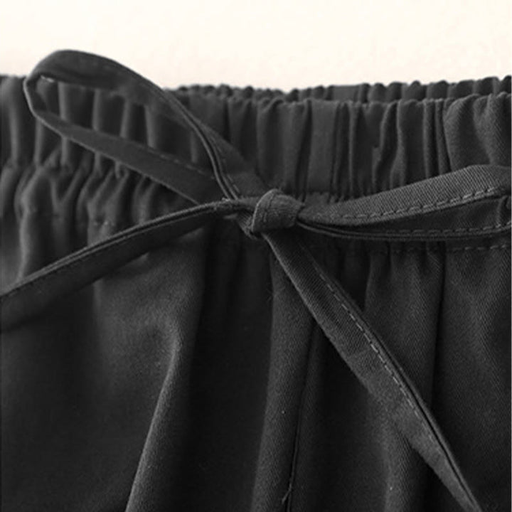 Pantalon sarouel en coton uni Buddha Stones pour femme, longueur 7-8, avec poches - image 14