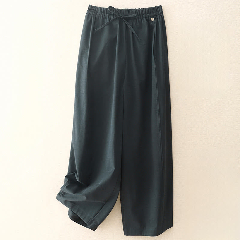 Pantalon sarouel en coton uni Buddha Stones pour femme, longueur 7-8, avec poches - Gris ardoise foncé - US8-10，UK/AU12-14，EU40-42 (2XL) - image 17