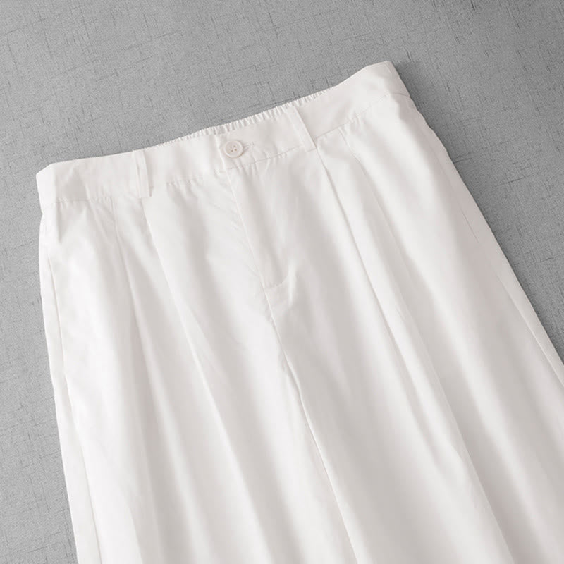 Pantalon large décontracté en polyester uni pour femme, longueur 7-8, avec poches, Buddha Stones - image 11