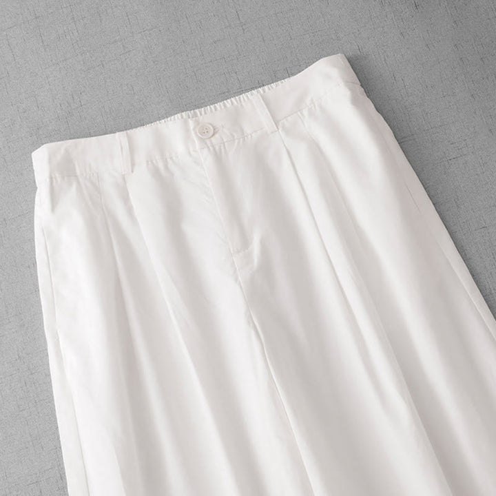 Pantalon large décontracté en polyester uni pour femme, longueur 7-8, avec poches, Buddha Stones - image 11