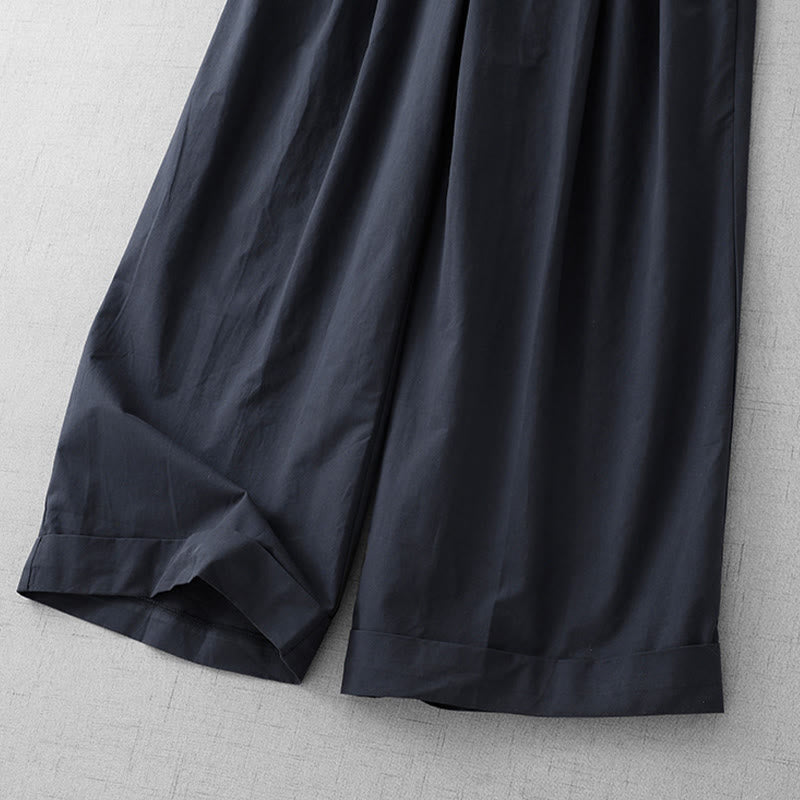 Pantalon large décontracté en polyester uni pour femme, longueur 7-8, avec poches, Buddha Stones - image 15
