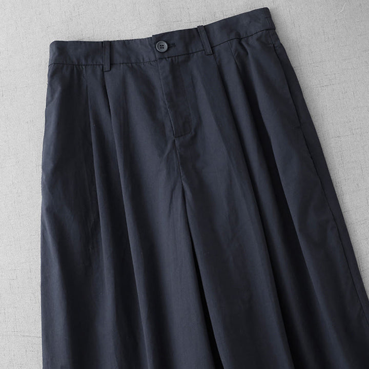 Pantalon large décontracté en polyester uni pour femme, longueur 7-8, avec poches, Buddha Stones - image 13