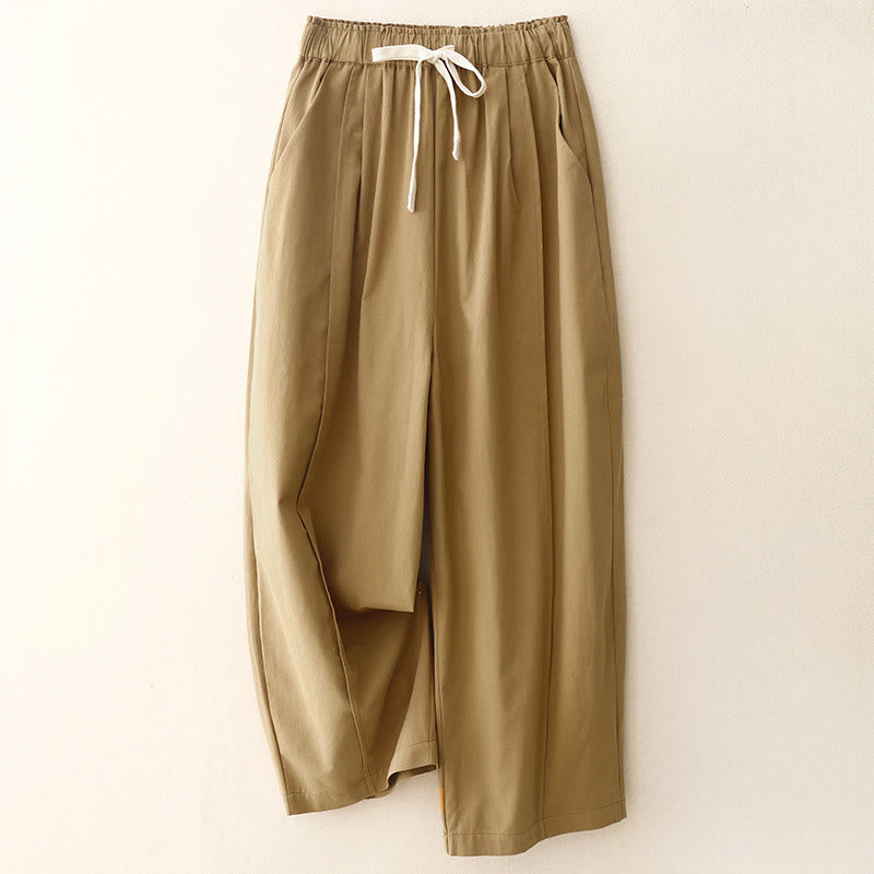 Pantalon décontracté en coton et polyester avec poches pour femme Buddha Stones - Pérou - US8-10，UK/AU12-14，EU40-42 (2XL) - image 0