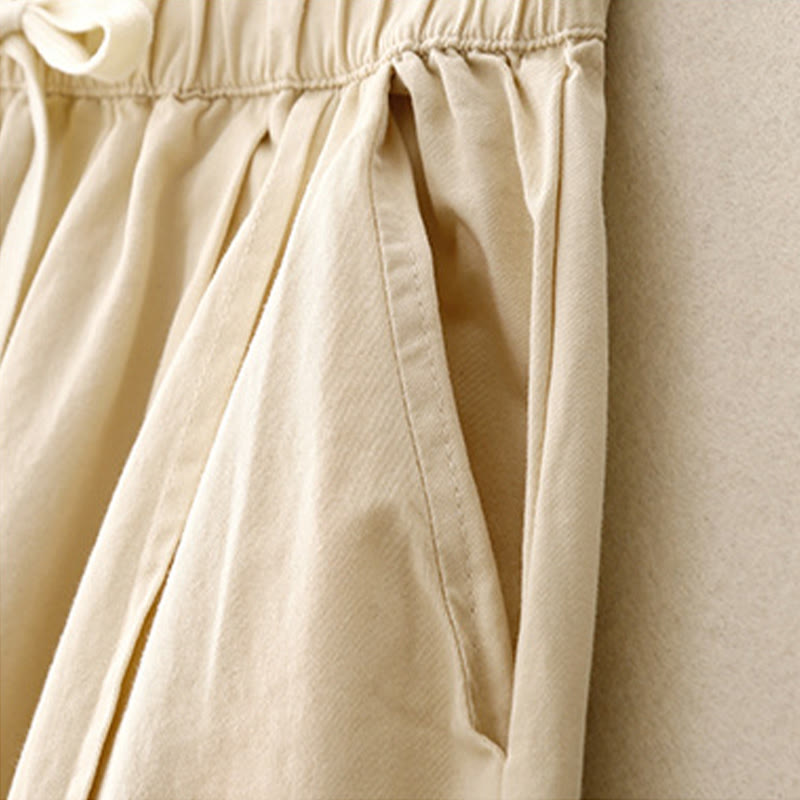 Pantalon décontracté en coton et polyester avec poches pour femme Buddha Stones - image 12