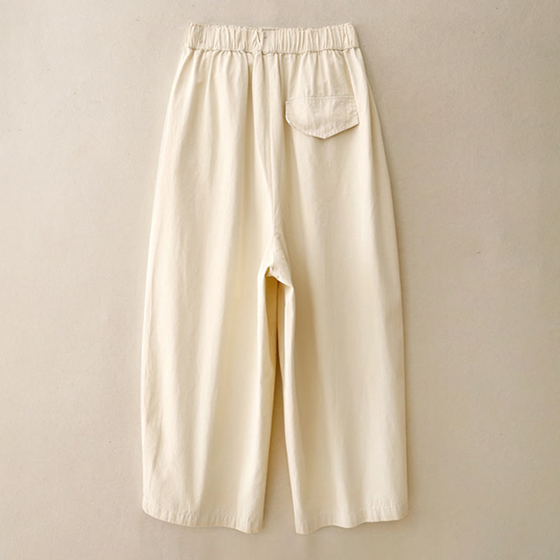 Pantalon décontracté en coton et polyester avec poches pour femme Buddha Stones - image 6