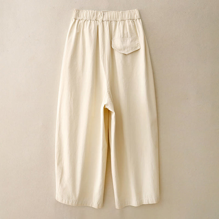 Pantalon décontracté en coton et polyester avec poches pour femme Buddha Stones - image 6