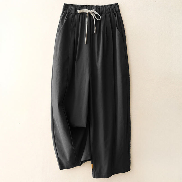 Pantalon décontracté en coton et polyester avec poches pour femme Buddha Stones - Noir - US8-10，UK/AU12-14，EU40-42 (2XL) - image 13