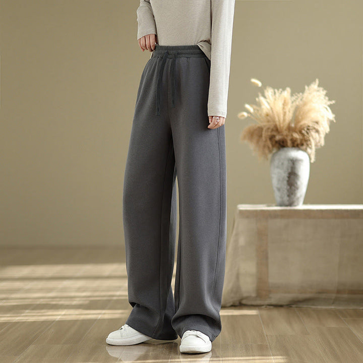 Pantalon droit décontracté en coton avec poches Buddha Stones pour femme - image 5