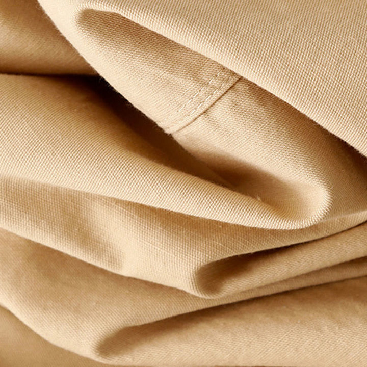 Chemise décontractée en coton uni à col montant et manches longues pour femme avec motif Buddha Stones - image 5