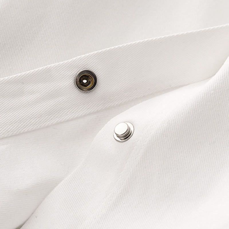 Chemise décontractée en coton uni à col montant et manches longues pour femme avec motif Buddha Stones - image 12