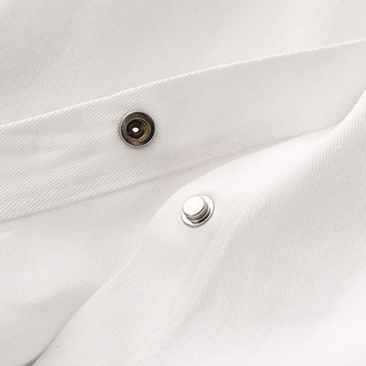 Chemise décontractée en coton uni à col montant et manches longues pour femme avec motif Buddha Stones - image 12