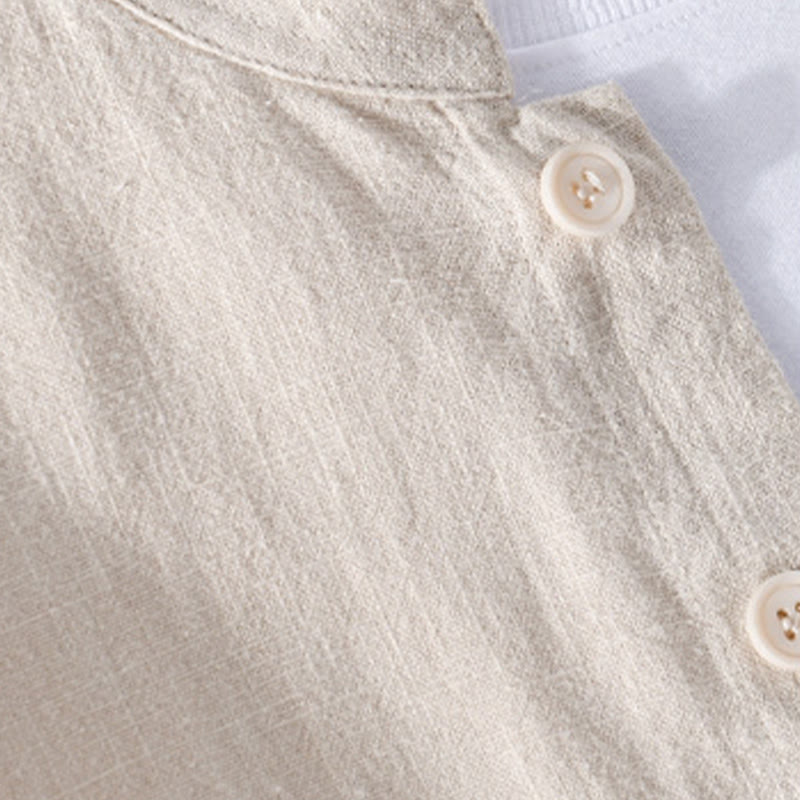 Chemises homme en coton ramie à manches longues et boutons Buddha Stones avec poches - image 11