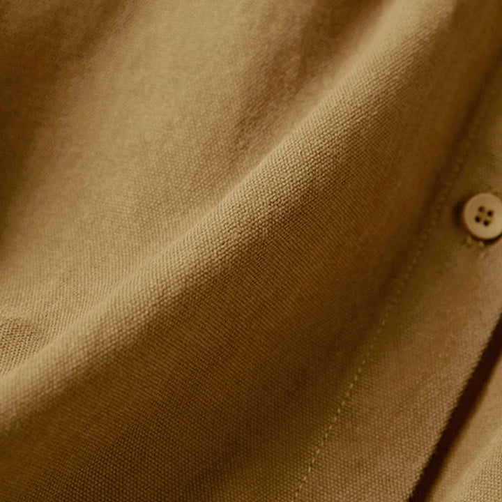 Chemise décontractée à manches longues et col montant pour femme, en coton, avec boutons et Buddha Stones - image 12