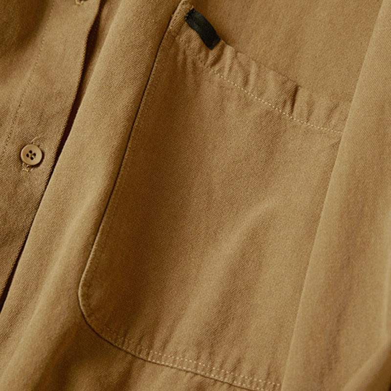 Chemise décontractée à manches longues et col montant pour femme, en coton, avec boutons et Buddha Stones - image 10