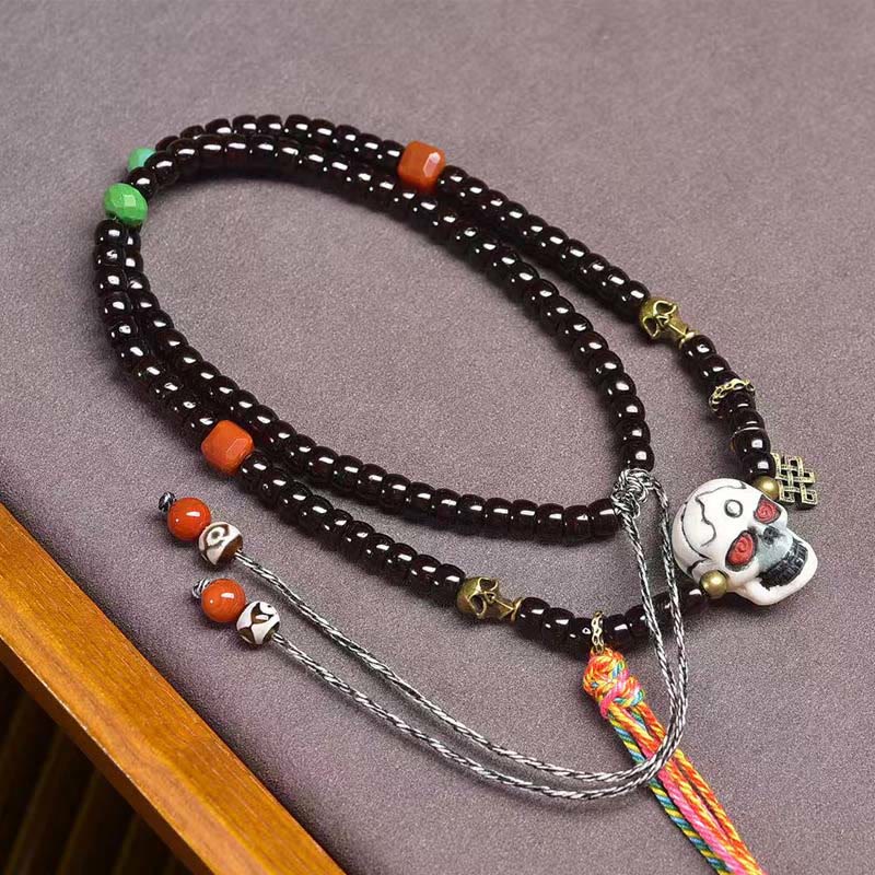 Bracelet positif en Buddha Stones et coquille de noix de coco du Tibet, Seigneur de la forêt des cadavres - image 1
