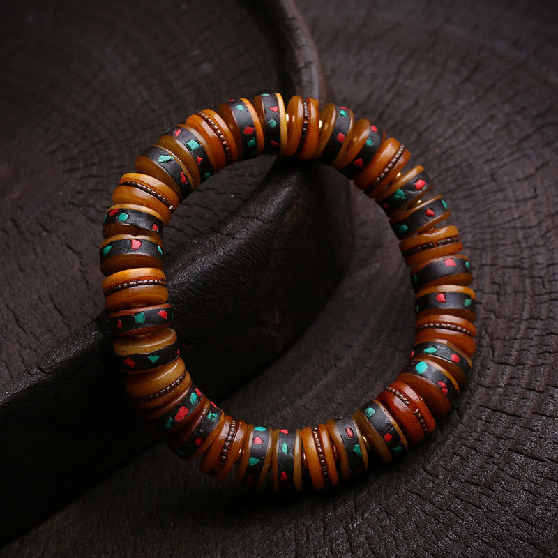 Buddha Stones d'os du Tibet Le Seigneur de la forêt des cadavres Bracelet Rappels de notre impermanence - image 10