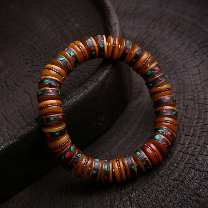 Buddha Stones d'os du Tibet Le Seigneur de la forêt des cadavres Bracelet Rappels de notre impermanence - image 10