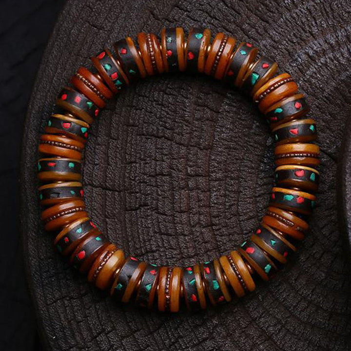 Buddha Stones d'os du Tibet Le Seigneur de la forêt des cadavres Bracelet Rappels de notre impermanence - image 11
