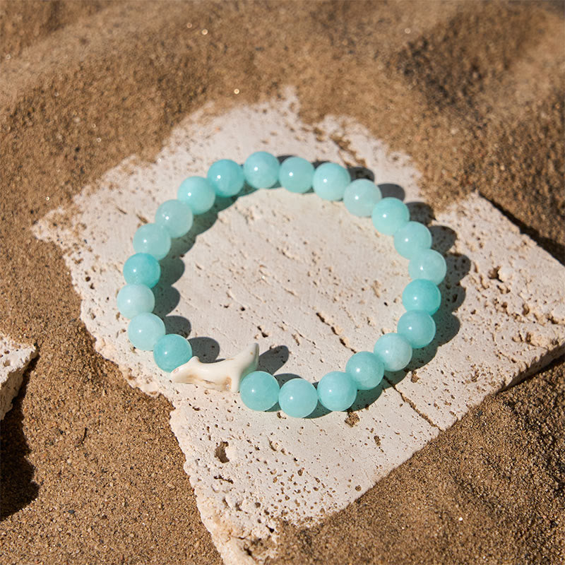 Bracelet Courage en Buddha Stones , Dauphin, Agate Craquelée, Tourmaline - image 12