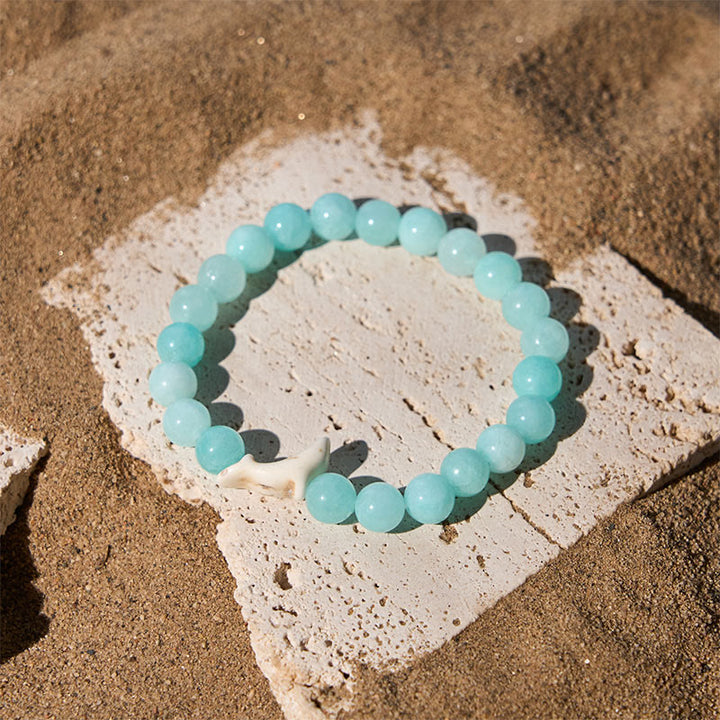 Bracelet Courage en Buddha Stones , Dauphin, Agate Craquelée, Tourmaline - image 12