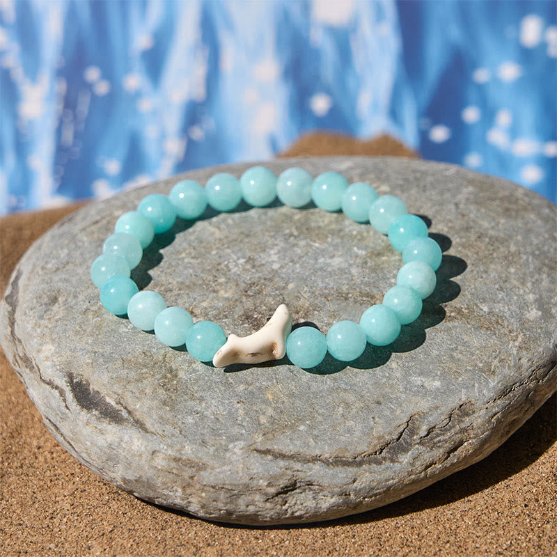Bracelet Courage en Buddha Stones , Dauphin, Agate Craquelée, Tourmaline - image 11