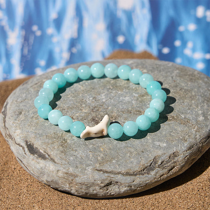 Bracelet Courage en Buddha Stones , Dauphin, Agate Craquelée, Tourmaline - image 11