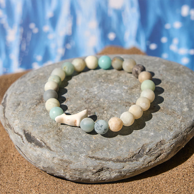Bracelet Courage en Buddha Stones , Dauphin, Agate Craquelée, Tourmaline - image 15