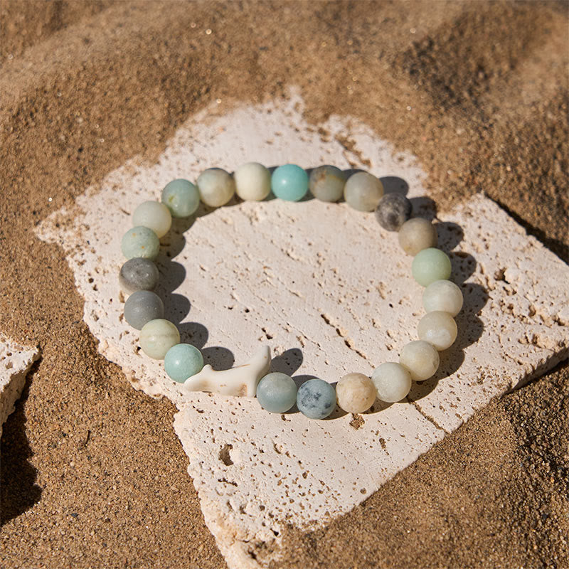 Bracelet Courage en Buddha Stones , Dauphin, Agate Craquelée, Tourmaline - image 16