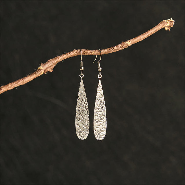 Boucles d'oreilles élégantes en acier titane avec Buddha Stones et marteau d'équilibre - image 3