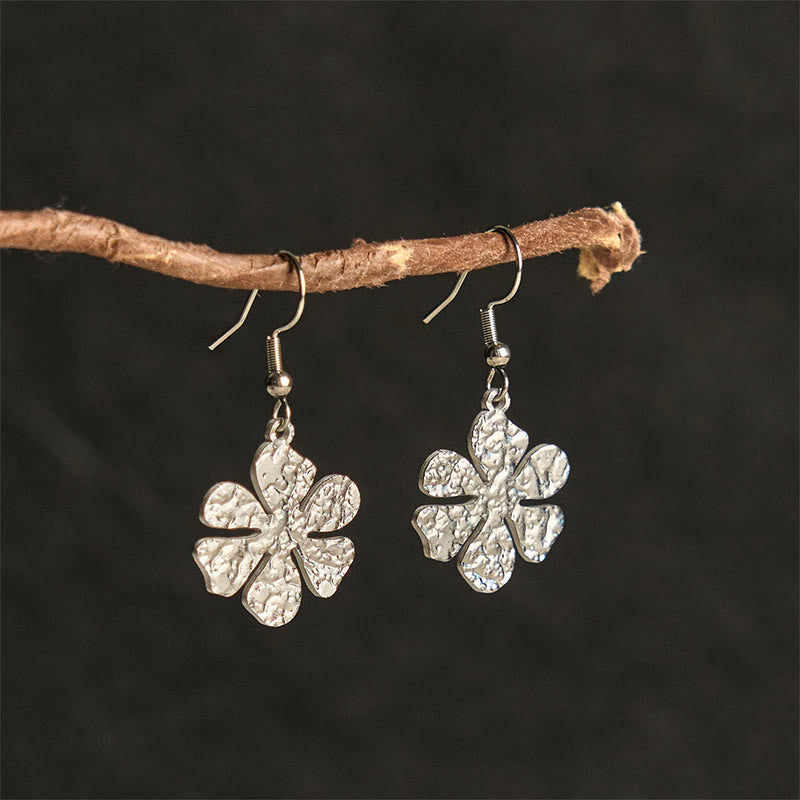 Boucles d'oreilles élégantes en acier titane avec Buddha Stones et marteau d'équilibre - image 9