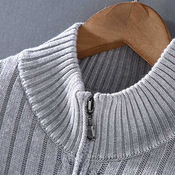 Veste à manches longues et col montant pour homme en coton avec fermeture éclair et motif Buddha Stones Spring - image 3