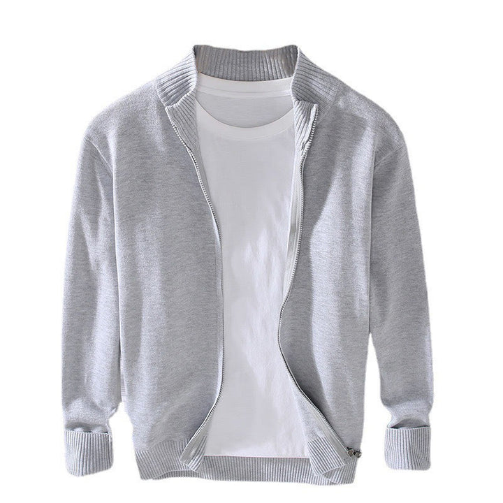 Veste en coton à manches longues pour homme avec fermeture éclair et ourlet côtelé, motif Buddha Stones - image 10