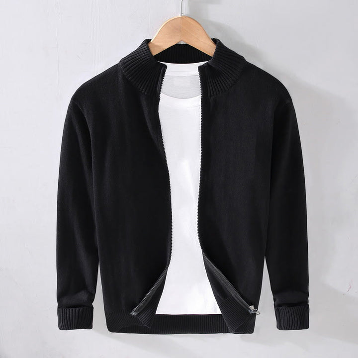 Veste en coton à manches longues pour homme avec fermeture éclair et ourlet côtelé, motif Buddha Stones - Noir - US/UK/AU42，EU52 (3XL) - image 13