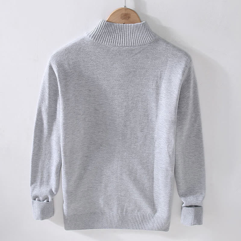 Veste en coton à manches longues pour homme avec fermeture éclair et ourlet côtelé, motif Buddha Stones - image 1