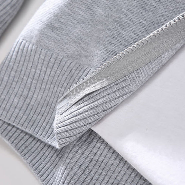 Veste en coton à manches longues pour homme avec fermeture éclair et ourlet côtelé, motif Buddha Stones - image 7