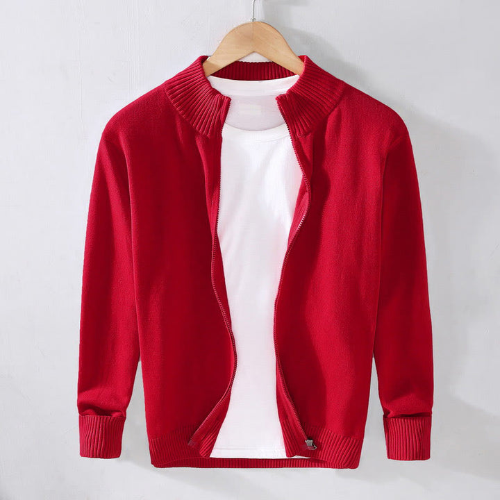 Veste en coton à manches longues pour homme avec fermeture éclair et ourlet côtelé, motif Buddha Stones - Rouge - US/UK/AU42，EU52 (3XL) - image 11