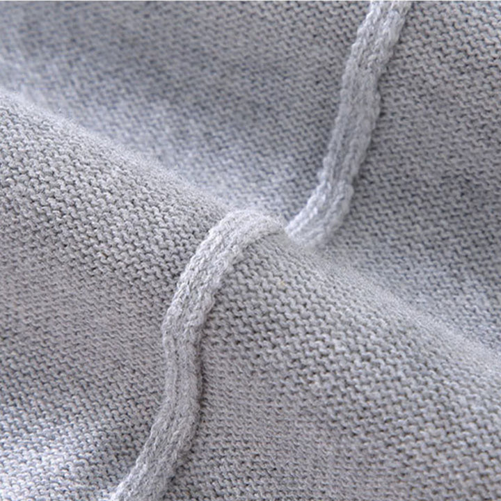 Pull en pur coton à manches longues et col montant pour homme, côtelé et uni, motif Buddha Stones - image 9